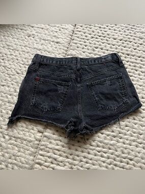BDG Girlfriend High Rise Distressed Black Denim Cut-Off Shorts | size 29